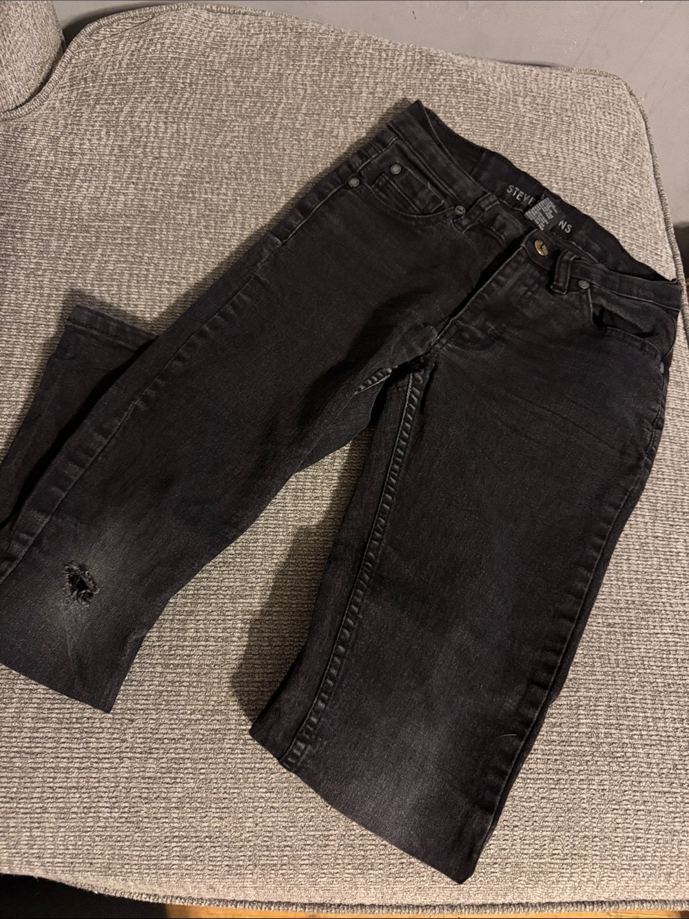 Steven By Steve Madden Boy’s Black Straight Jeans